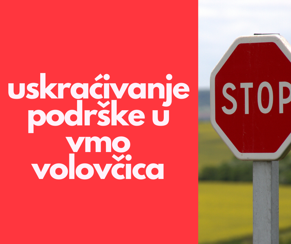 Uskraćivanje podrške prioritetima Plana komunalnih aktivnosti MO Volovčica